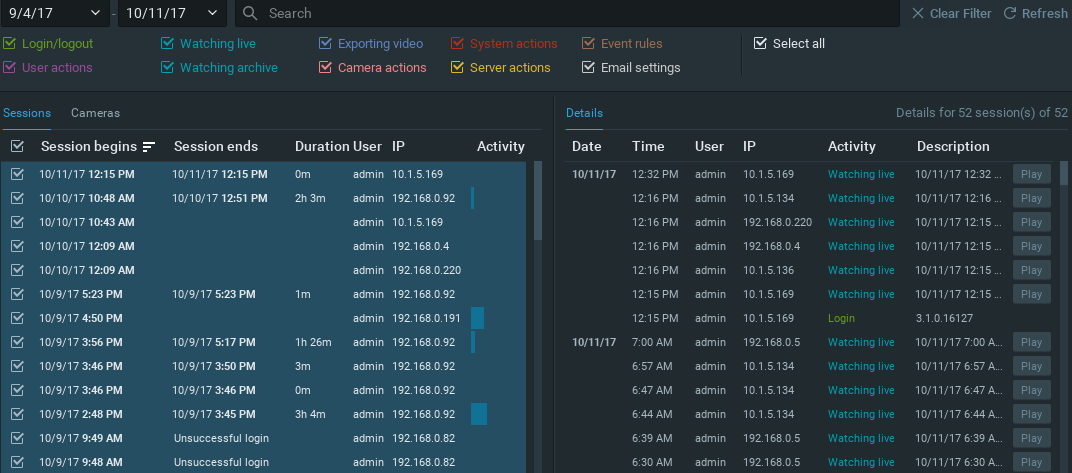 Viewing Users' Actions Log (Audit Trail) - 1