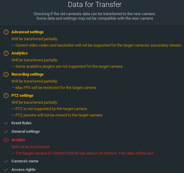 Replacing a Camera - 1